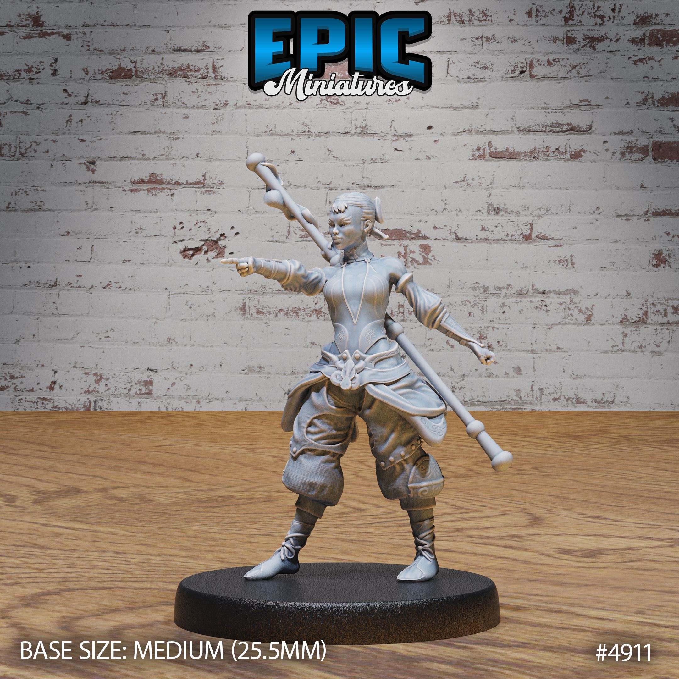 Monk Adventurer Female Command / Shaolin Fighter / Buddhism Priest / Eastern Human Warrior / Kung Fu Master / Chinese Folk / Temple Guard / Buddhist Monastery / Iron Fist Encounter
